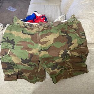 Ralph Lauren Men's Camouflage Cargo Shorts - Green & Brown